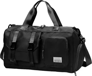 Sport Gym Bag, Fitness Sports Bag,Oxford Fabric Gym Yoga Bag - Large Dry And Wet Separation Travel Duffel, End Bag, Black, Consulte la descripción, See description