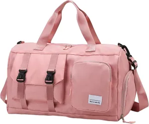 Sport Gym Bag, Fitness Sports Bag,Oxford Fabric Gym Yoga Bag - Large Dry And Wet Separation Travel Duffel, End Bag, Light Pink, Consulte la descripción, See description