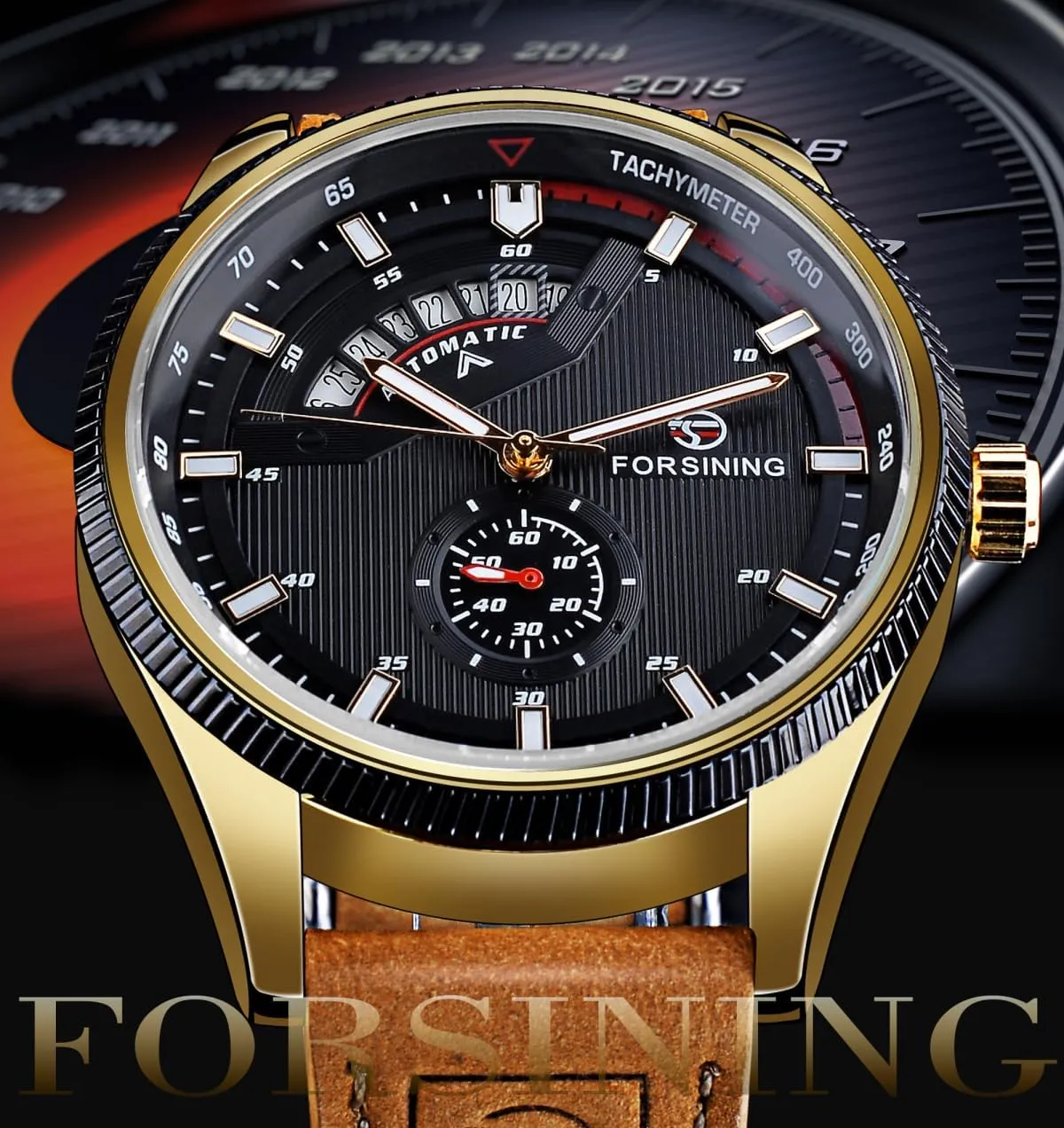 Sport Style Men Automatic Watches Waterproof Mechanical Watch Analog Date Display Luxury Genuine Leather Military Wristwatch