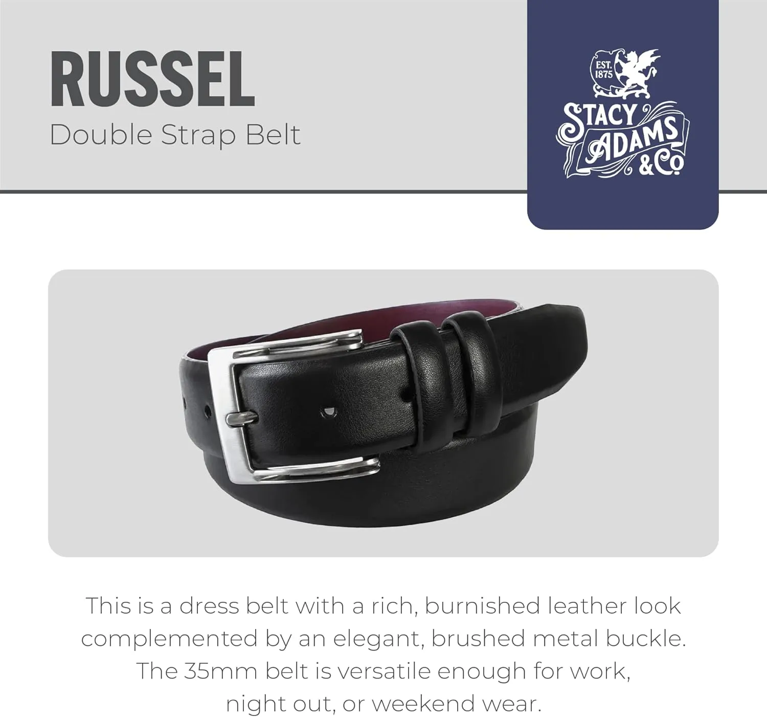 Stacy Adams Men's Russell Belt