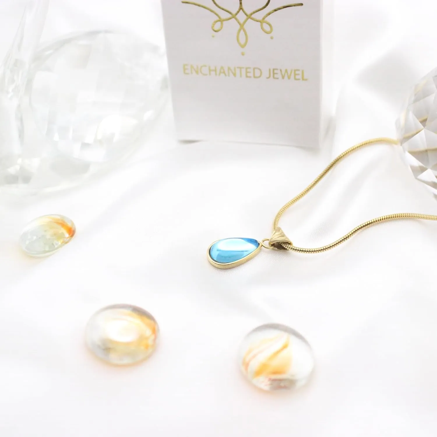Stainless Steel Gold Plated Elegant Minimalist Plating Inlay Water Droplets Zircon Pendant Necklace