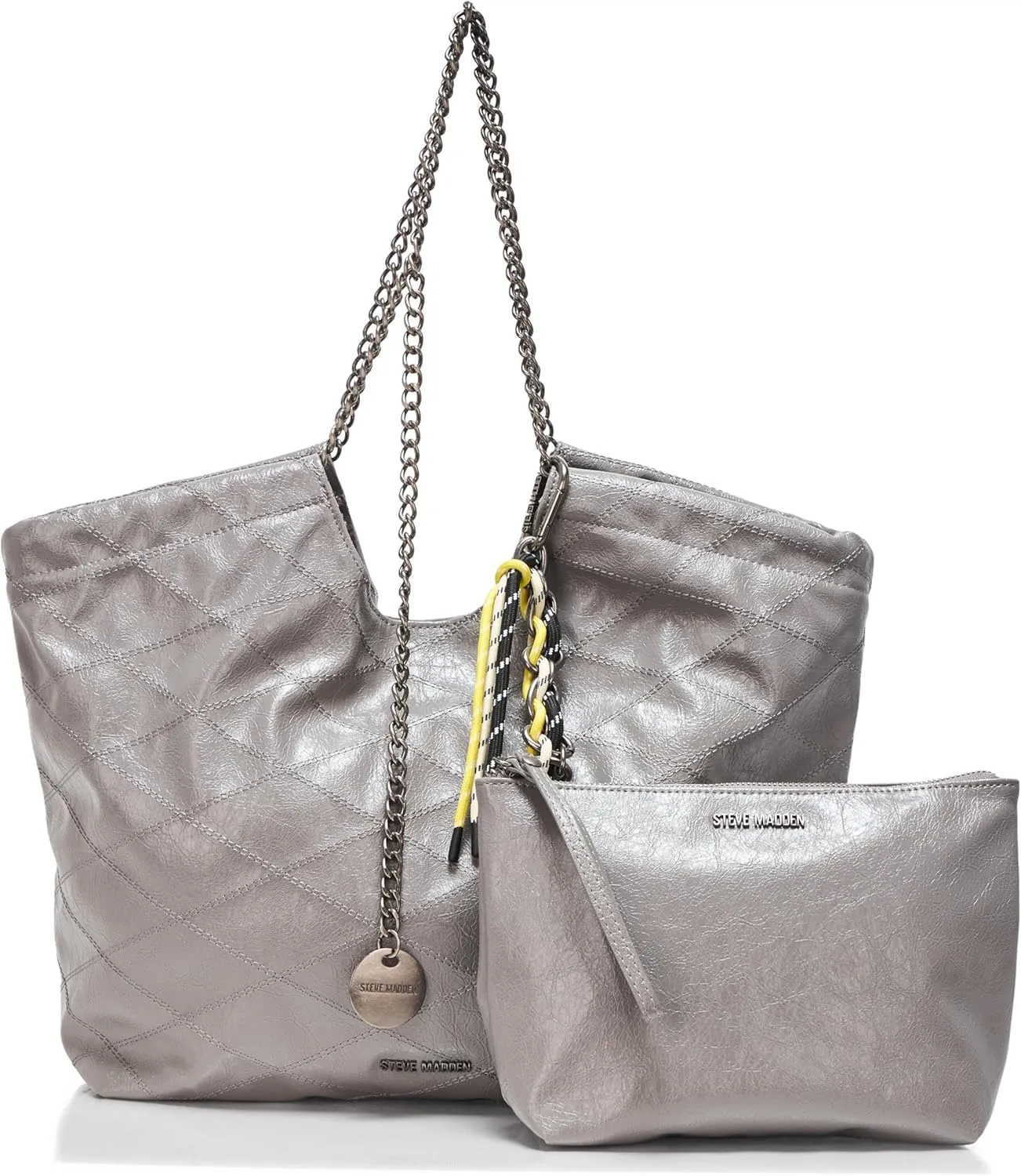 Steve Madden Bkenz Patent Quilted Tote