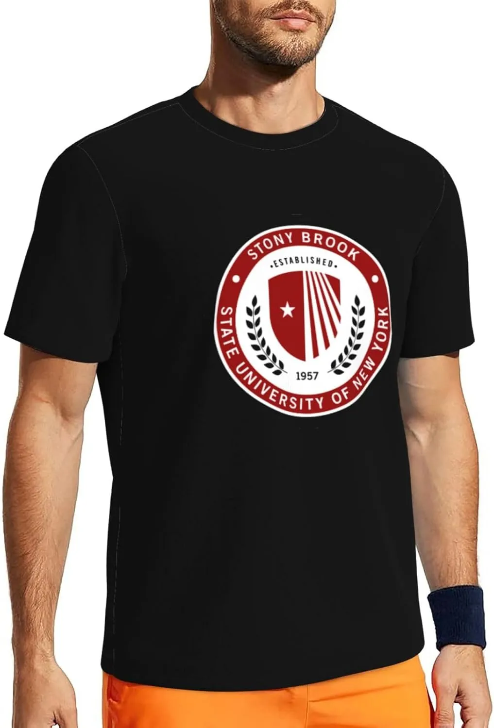 Stony Brook University Men's Lightweight Breathable Mesh Short Sleeve T-Shirt
