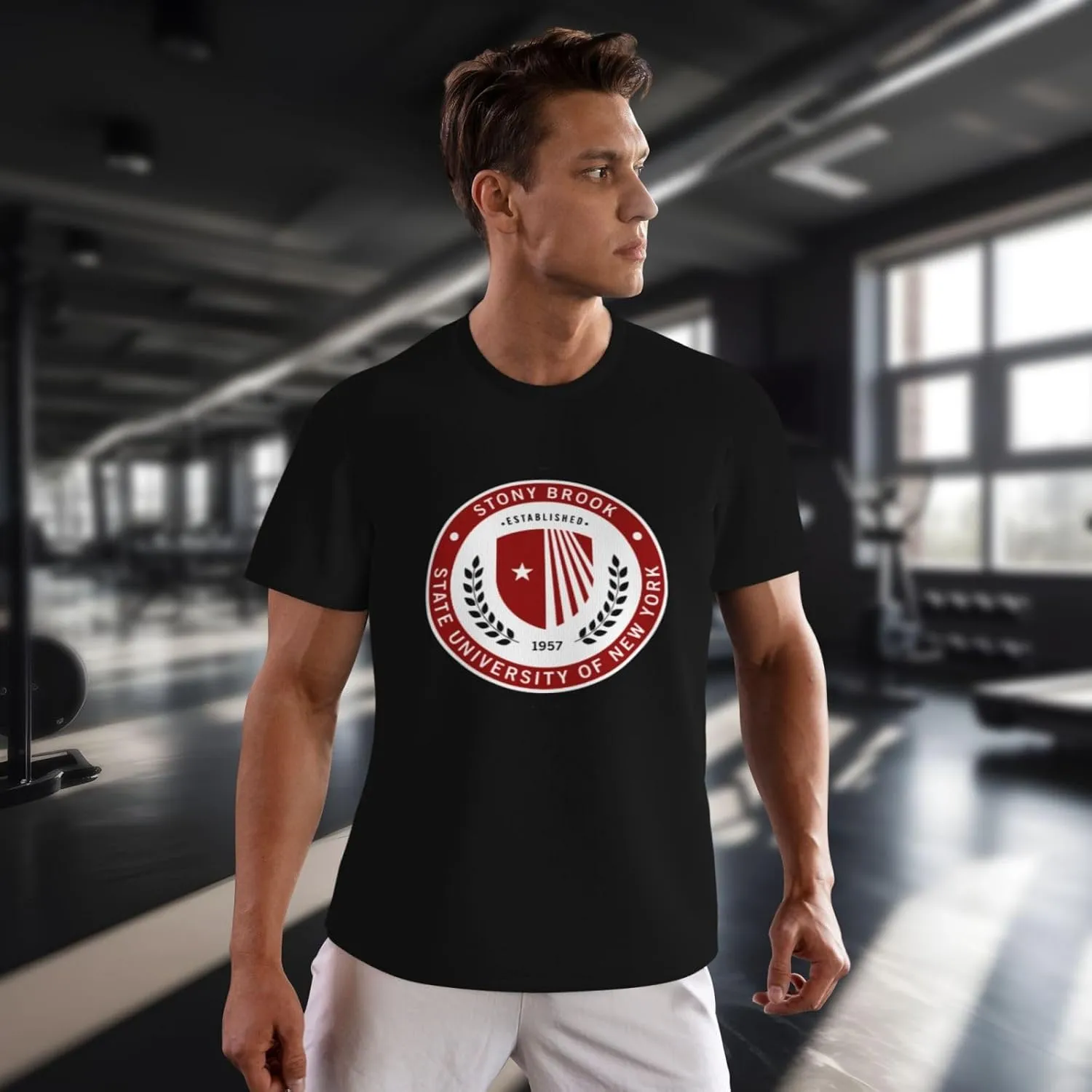 Stony Brook University Men's Lightweight Breathable Mesh Short Sleeve T-Shirt