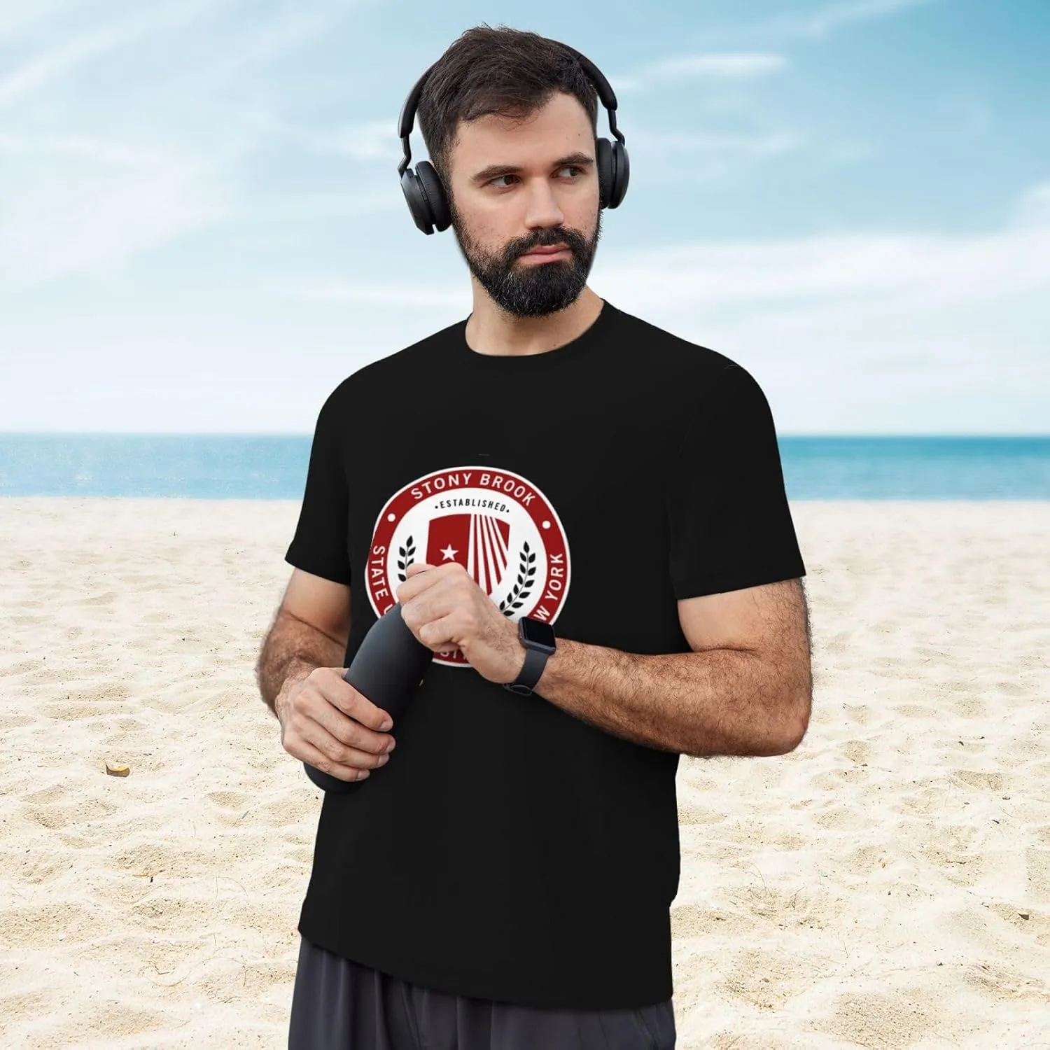 Stony Brook University Men's Lightweight Breathable Mesh Short Sleeve T-Shirt