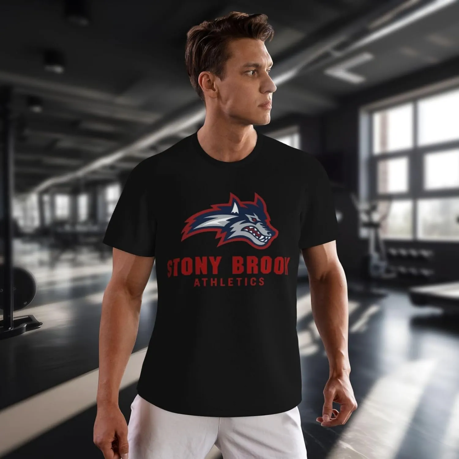 Stony Brook University Men's Lightweight Breathable Mesh Short Sleeve T-Shirt
