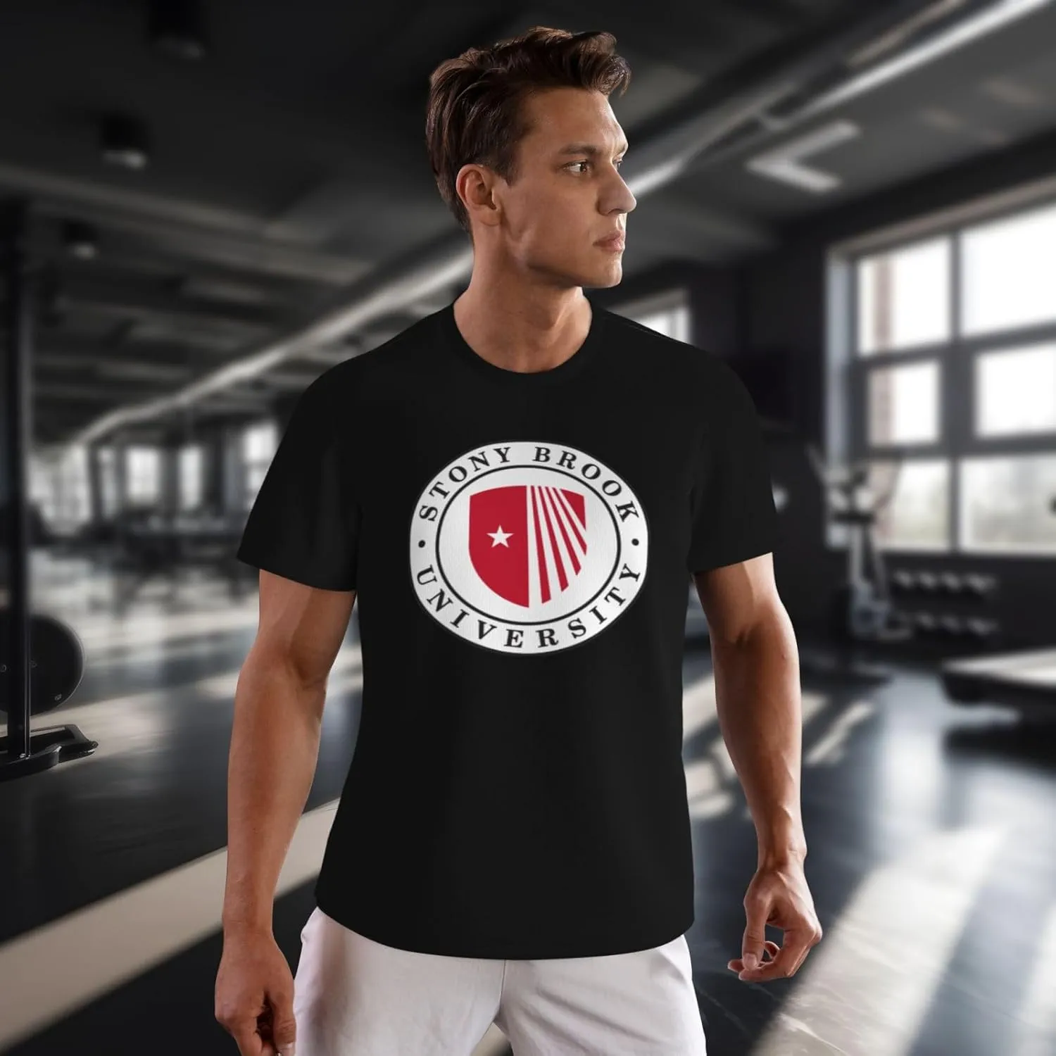 Stony Brook University Men's Lightweight Breathable Mesh Short Sleeve T-Shirt