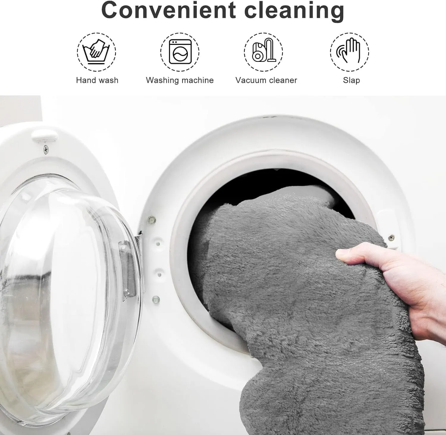 Storage Bean Bag Chair Cover(No Filler) for Organizing Plush Toys Or Textile，Pv Fleece Washable Large Bean Bag Chairs Cover for Adults for Living Room Bedroom Furniture (Black, 7FT)