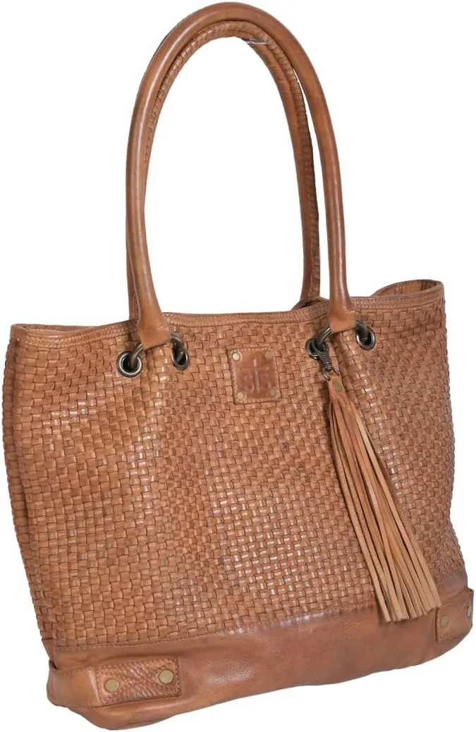 STS Ranchwear Womens Sweetgrass Distressed Tan Leather Tote Bag