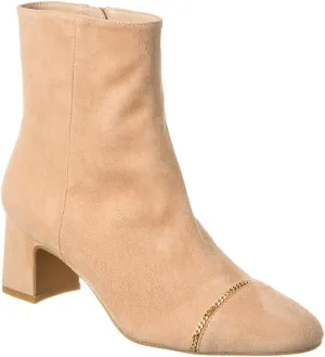 Stuart Weitzman Milla Chain 60 Zip Suede Bootie