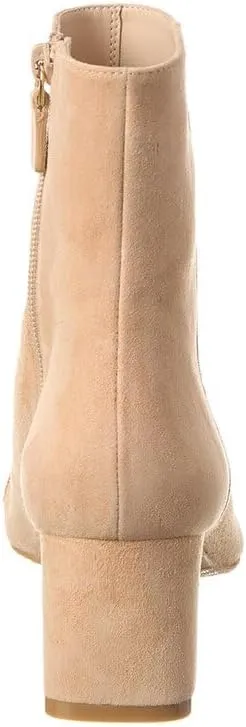 Stuart Weitzman Milla Chain 60 Zip Suede Bootie