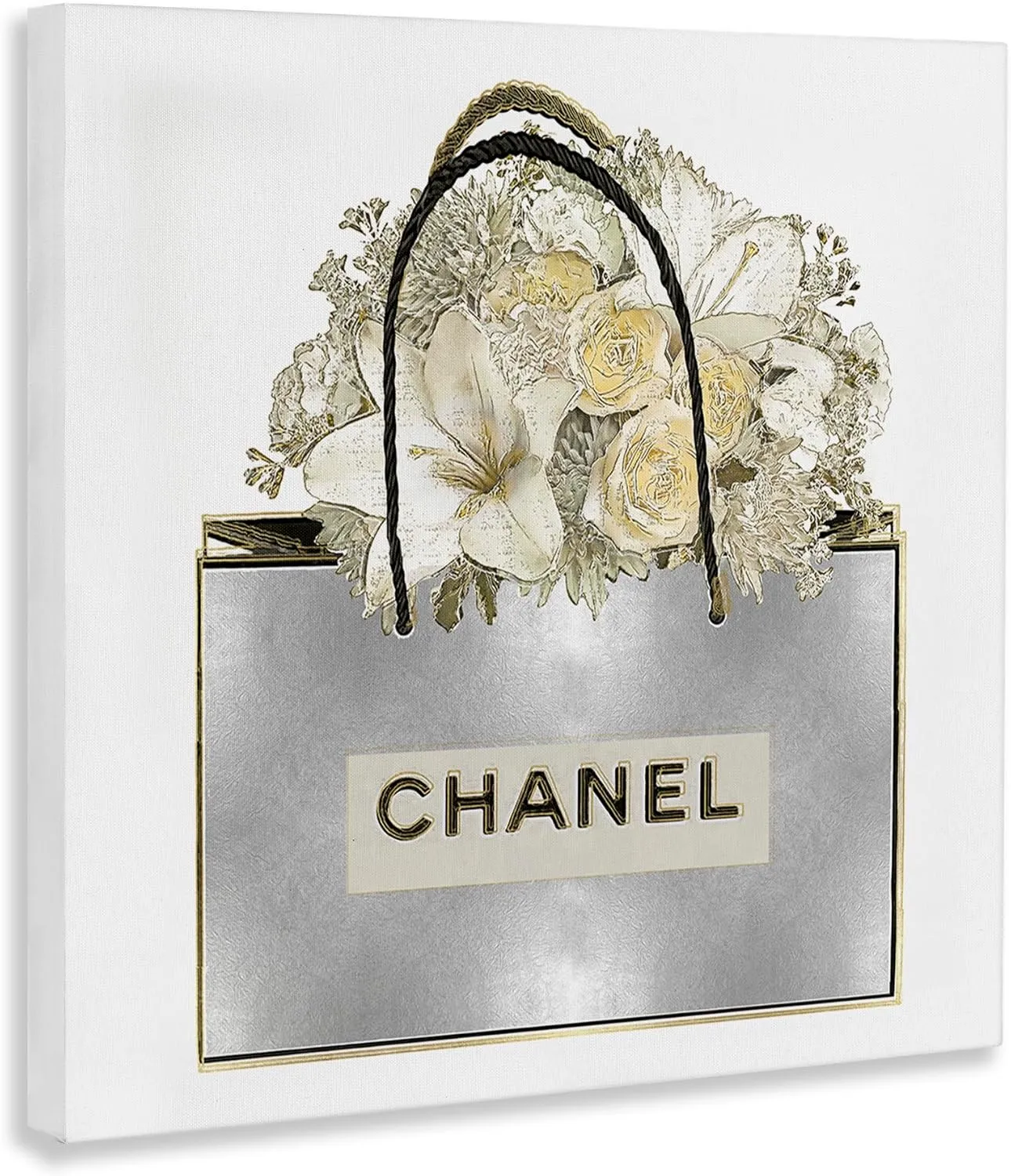 Stupell Industries Flowers in Silver Bag Canvas Wall Art, design by Madeline Blake, 24 x 24