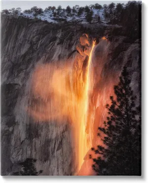 Stupell Industries Horsetail Falls Photography Canvas Wall Art Design by Dennis Frates