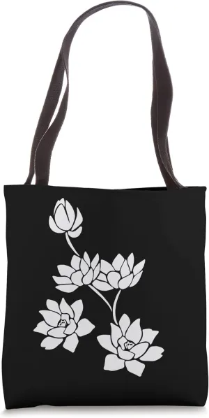 Stylish asymmetric Lotus flower royal liberating Tote Bag
