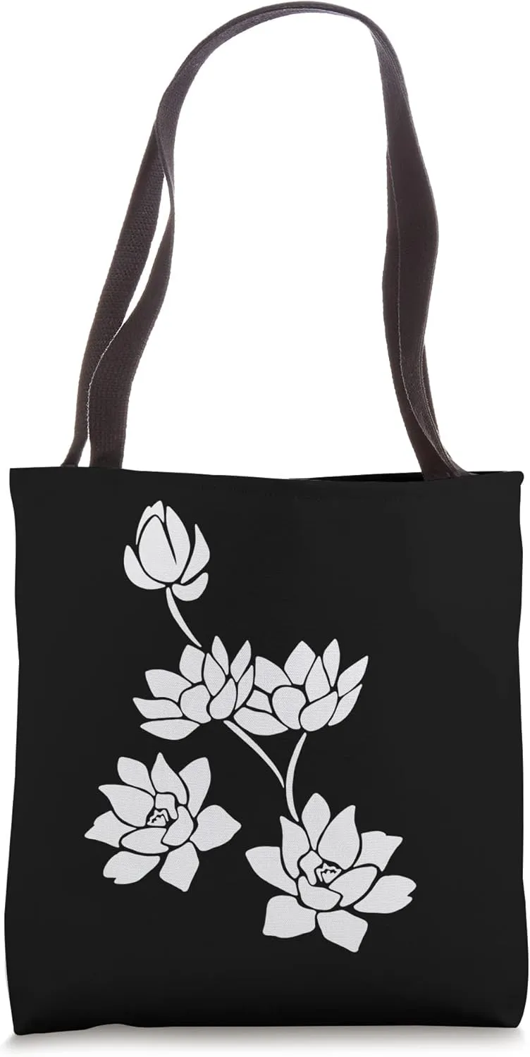 Stylish asymmetric Lotus flower royal liberating Tote Bag