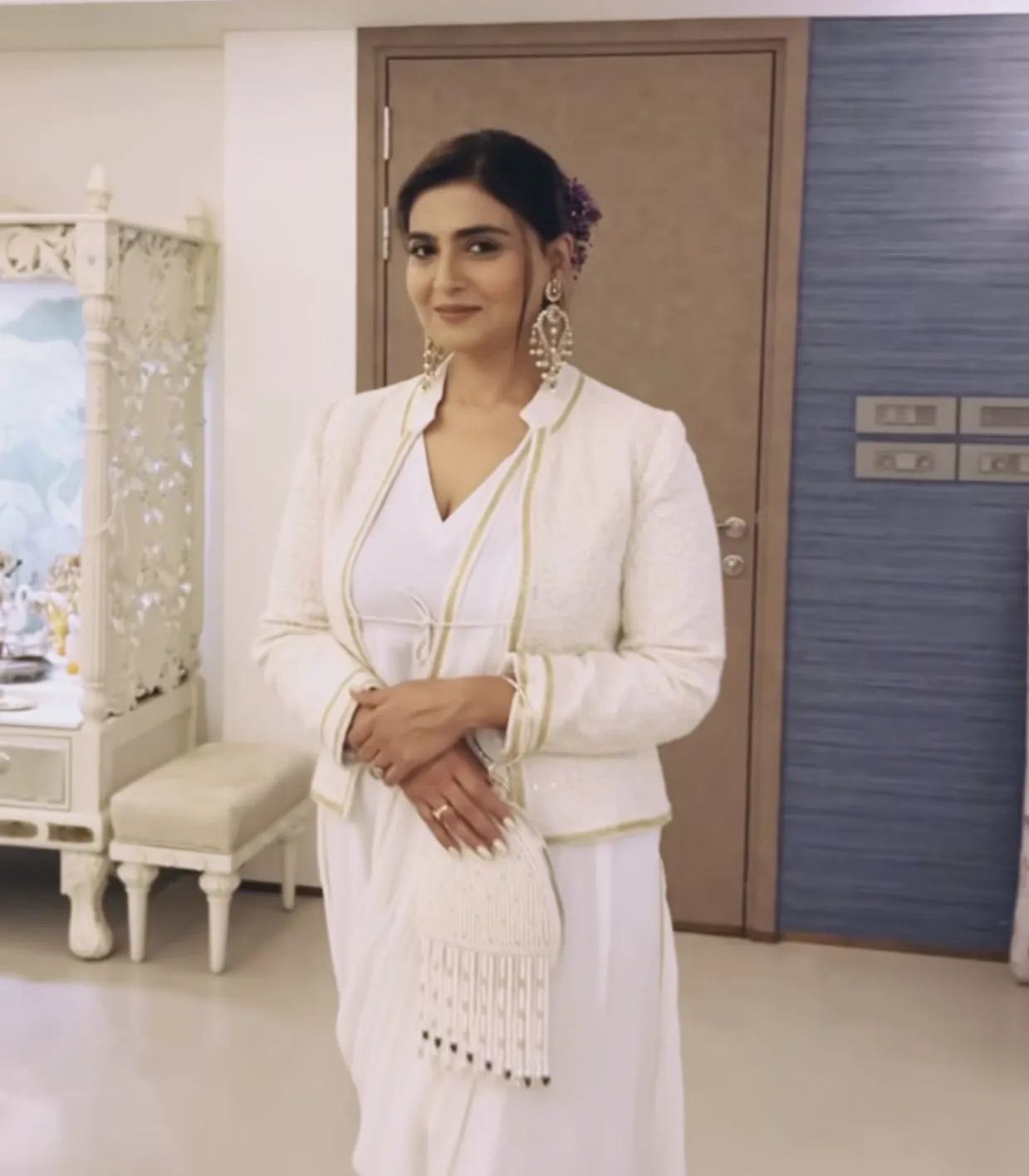 Sukriti Kakar LA Pearl Handembroidered Tassel Clutch (With minor imperfections)