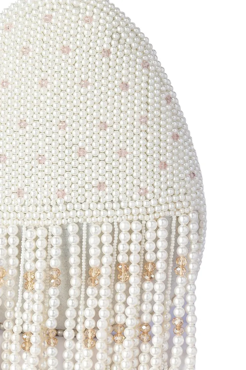 Sukriti Kakar LA Pearl Handembroidered Tassel Clutch (With minor imperfections)