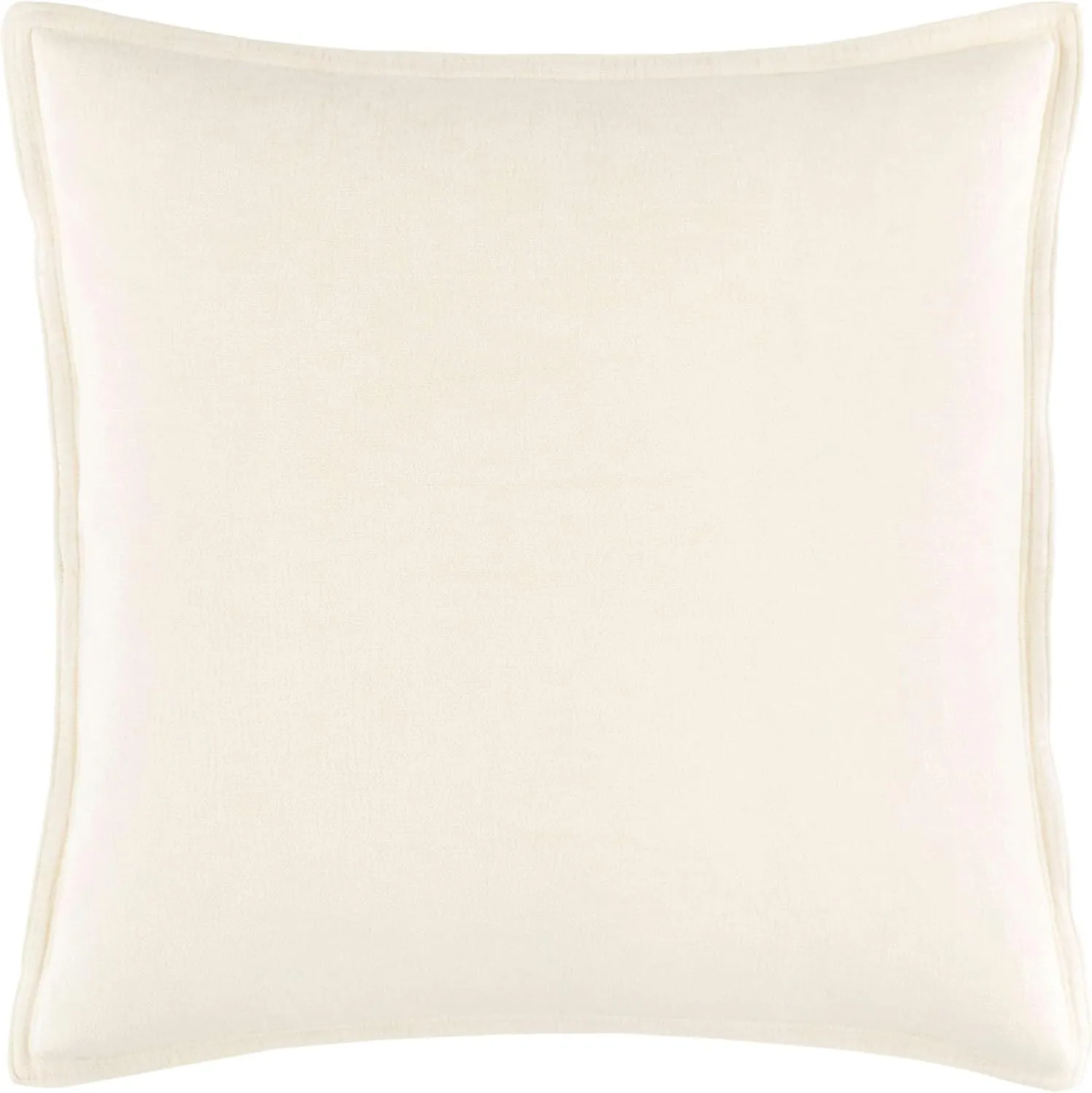 Sumptuous Chenille Sham, Standard, Ivory Solid Pattern