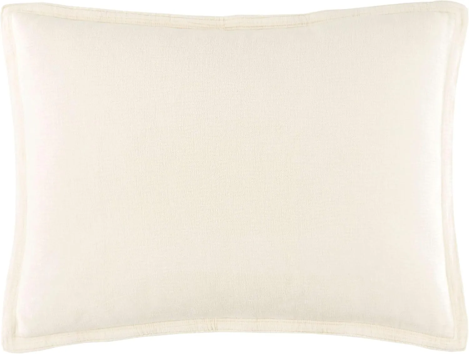 Sumptuous Chenille Sham, Standard, Ivory Solid Pattern
