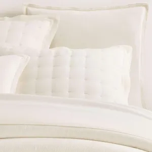 Sumptuous Chenille Sham, Standard, Ivory Solid Pattern