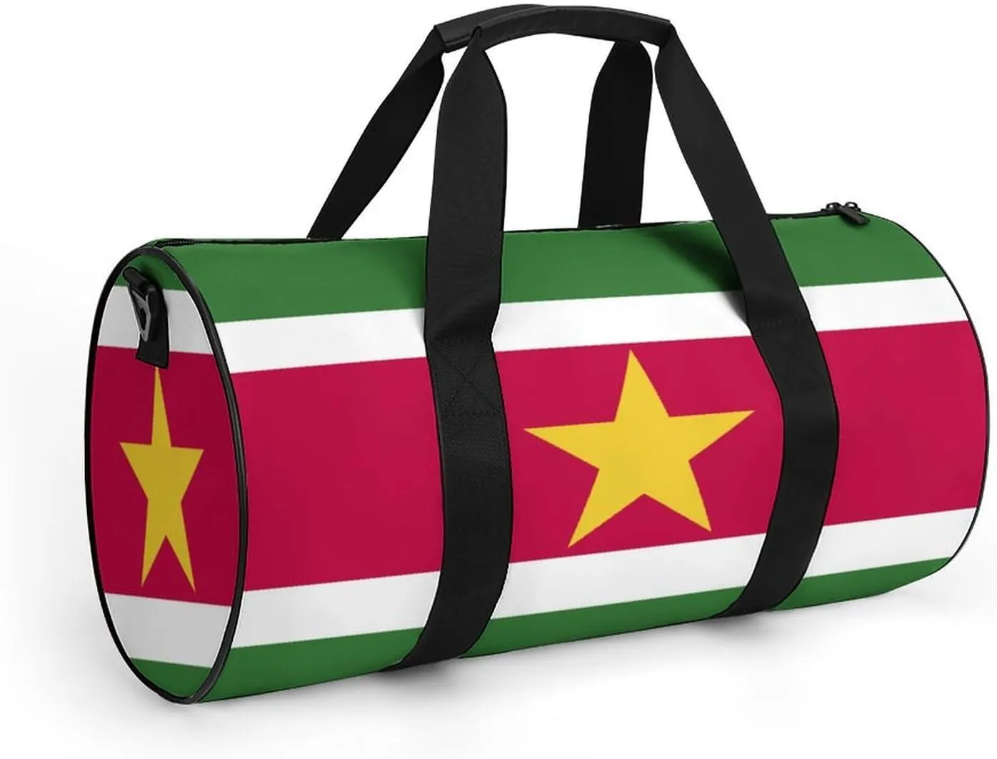 Suriname Flag Waterproof Sports Duffel Bag with Dry Wet Separation for Gym Beach Travel