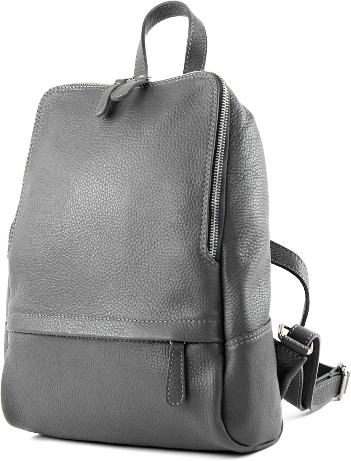 T138 - ital ladies leather backpack bag (Dark grey)