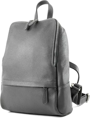 T138 - ital ladies leather backpack bag (Dark grey)