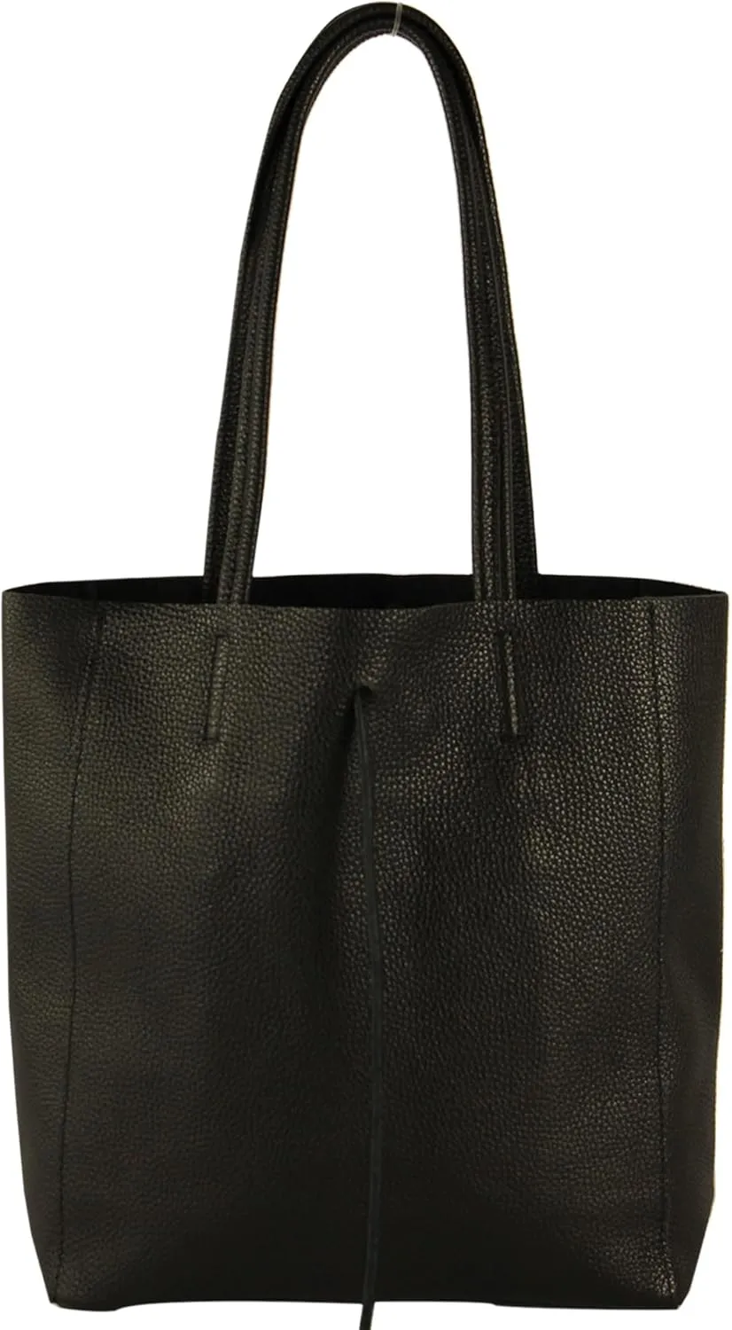 T253 - Leather Tote Bag for Women, With Inner Pocket