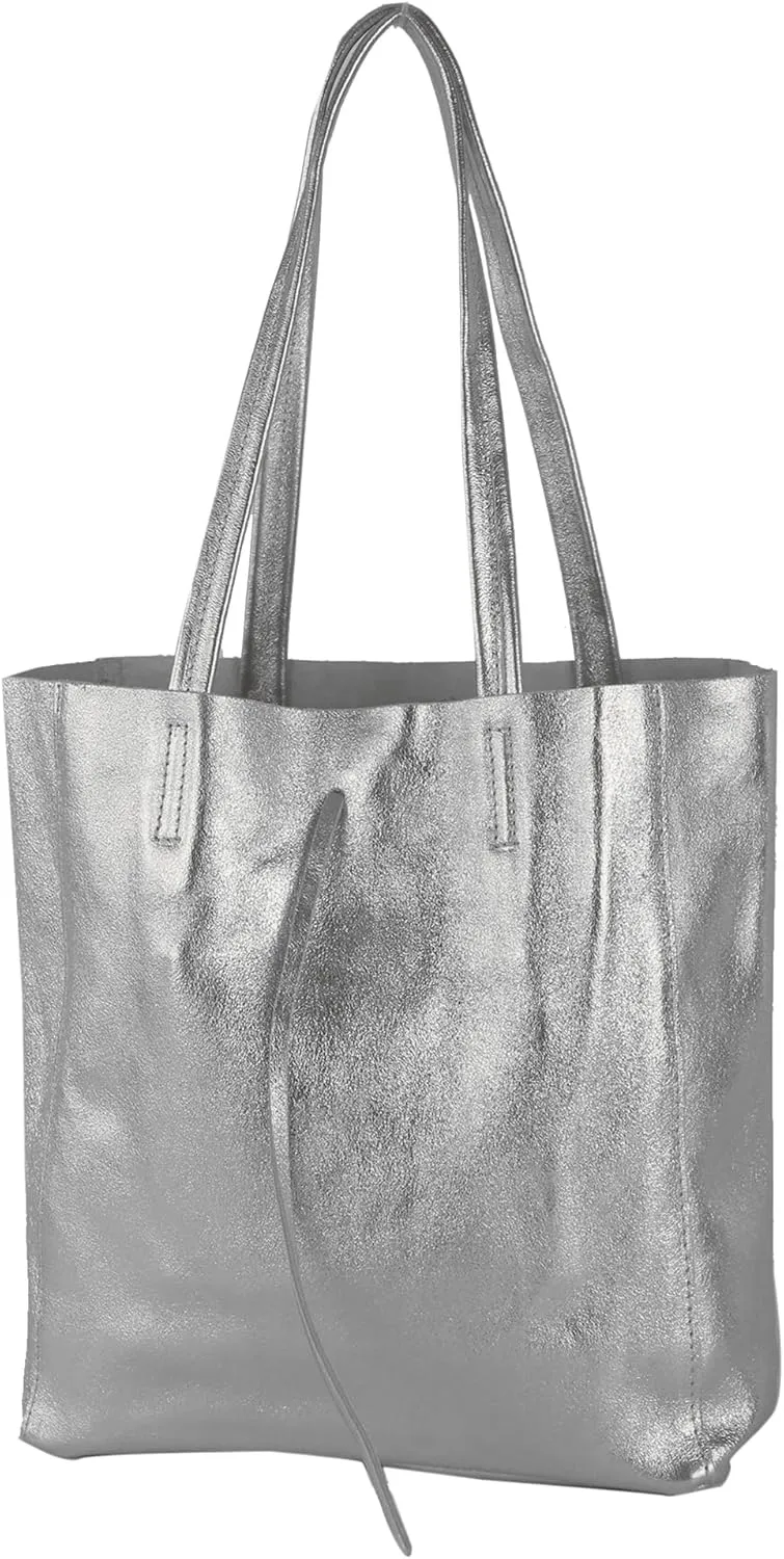 T253 - Leather Tote Bag for Women, With Inner Pocket