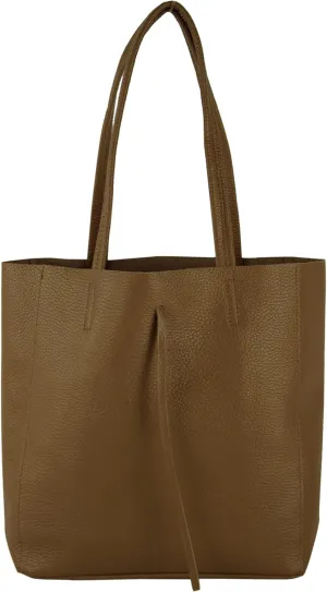 T253 - Leather Tote Bag for Women, With Inner Pocket