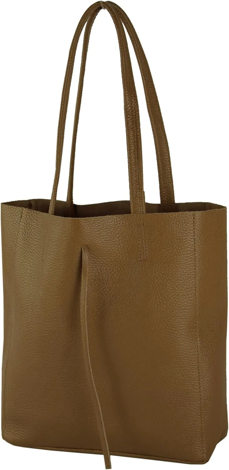 T253 - Leather Tote Bag for Women, With Inner Pocket