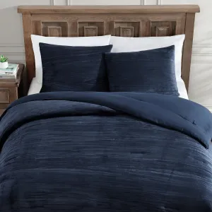 Tahari Home - King Comforter Set, Soft Crinkle Velvet Bedding with Matching Pillow Shams, Dorm Room Essentials, Solid Room Decor (Zadie Grey, King)