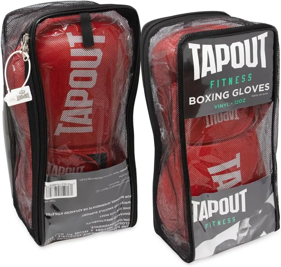 TAPOUT Boxing Gloves with Breathable Mesh Palm for Men and Women in Training, Muay Thai, Kickboxing, Sparring, and MMA