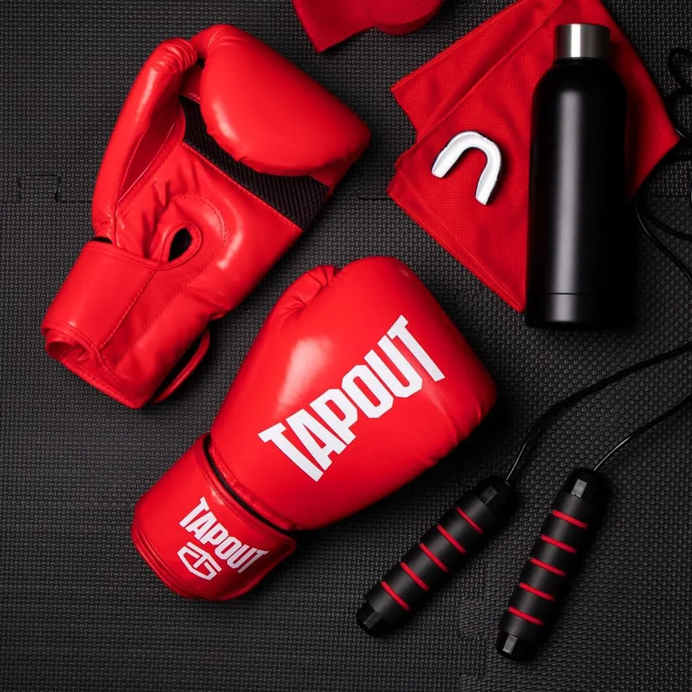TAPOUT Boxing Gloves with Breathable Mesh Palm for Men and Women in Training, Muay Thai, Kickboxing, Sparring, and MMA