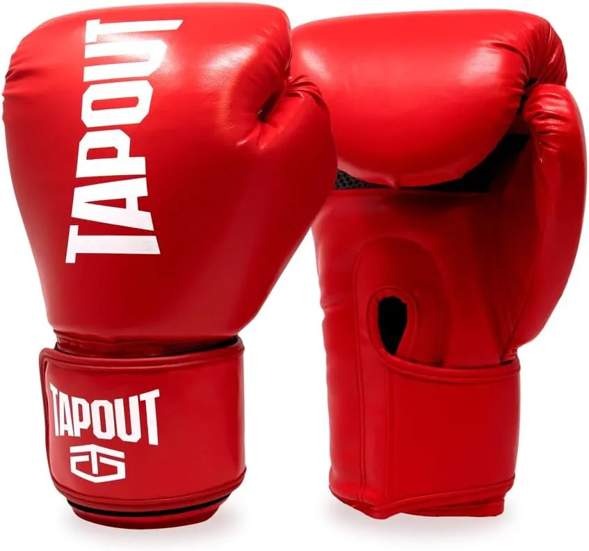 TAPOUT Boxing Gloves with Breathable Mesh Palm for Men and Women in Training, Muay Thai, Kickboxing, Sparring, and MMA