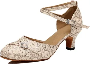 TDA Women's Classic Appliques Crystals Synthetic Tango Ballroom Salsa Latin Dance wedding Shoes