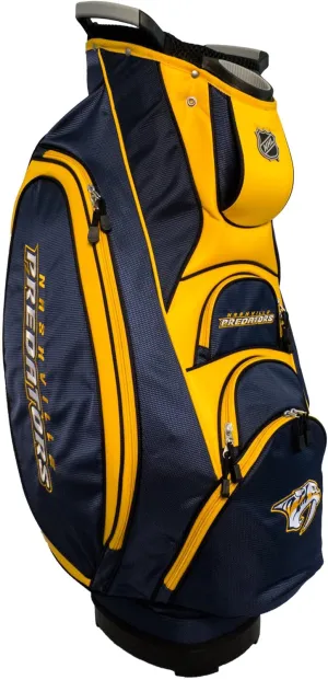 Team Golf NHL Victory Golf Cart Bag, 10-way Top with Integrated Dual Handle & External Putter Well, Cooler Pocket, Padded Strap, Umbrella Holder & Removable Rain Hood