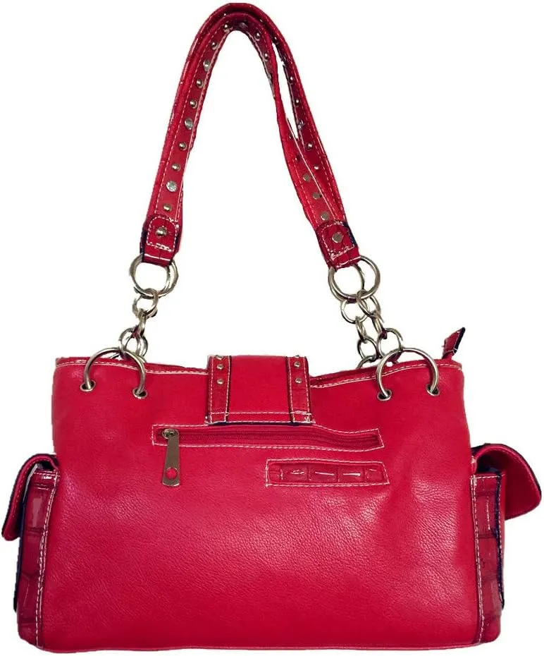Texas West Women's Premium Buckle 3D Pistols Shoulder Handbag in 6 colors