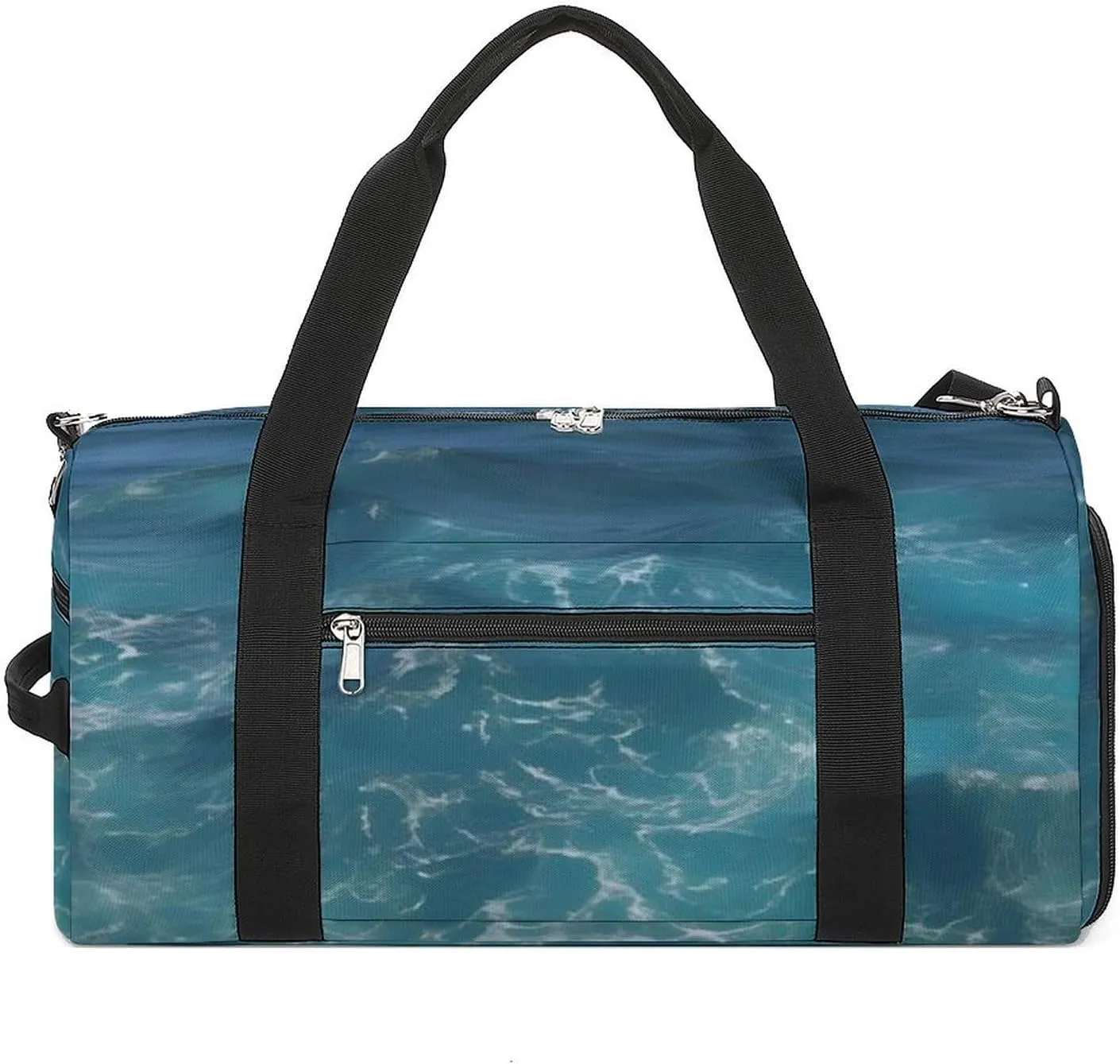 The Deep Blue Sea Barrel Gym Bags for Men And Women, Duffle Bag for Travel Sports Bag Camping Weekend Carry on Overnight Duffel Bag with Shoulder Strap