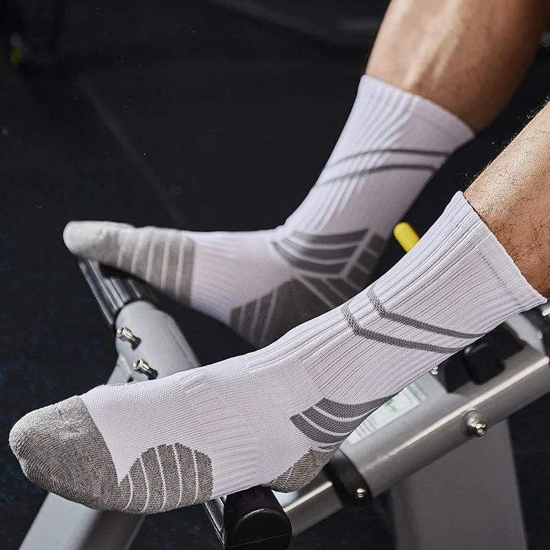 Thick Padded Compression Fitness Crew Socks | 3 Pairs