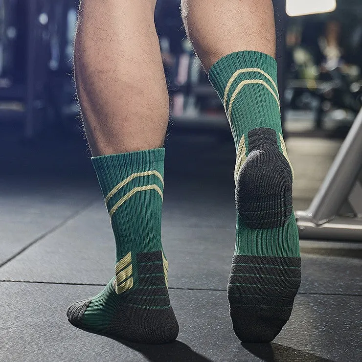 Thick Padded Compression Fitness Crew Socks | 3 Pairs