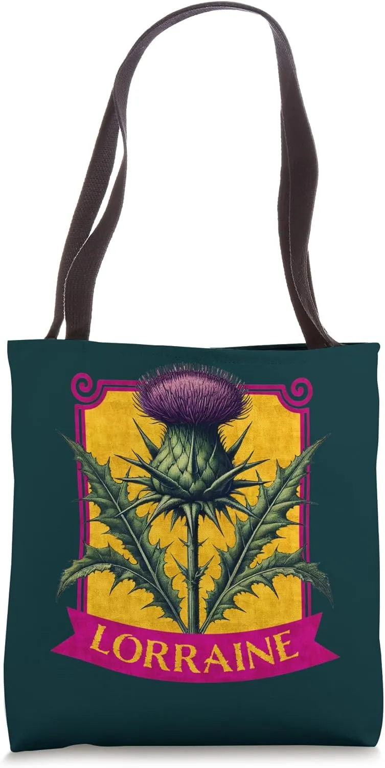 Thistle Flower Symbol of Lorraine France Tote Bag