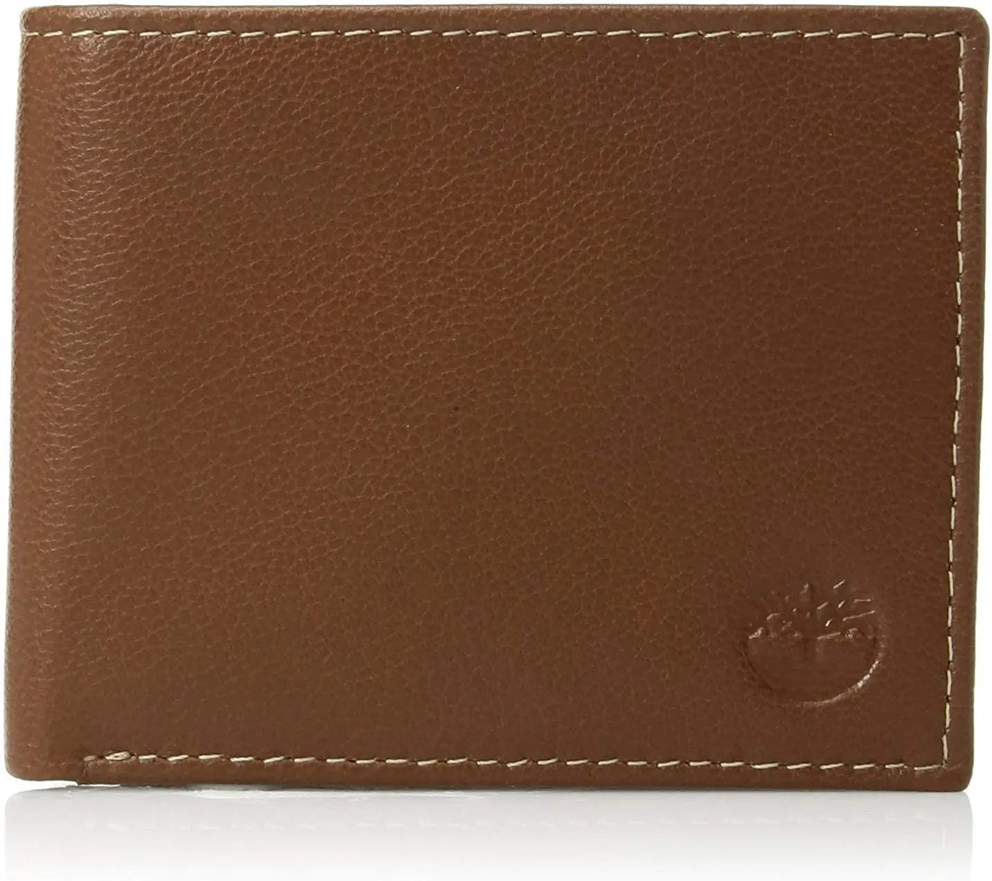 Timberland Men's Leather Wallet With Attached Flip Pocket, Tan, One Size