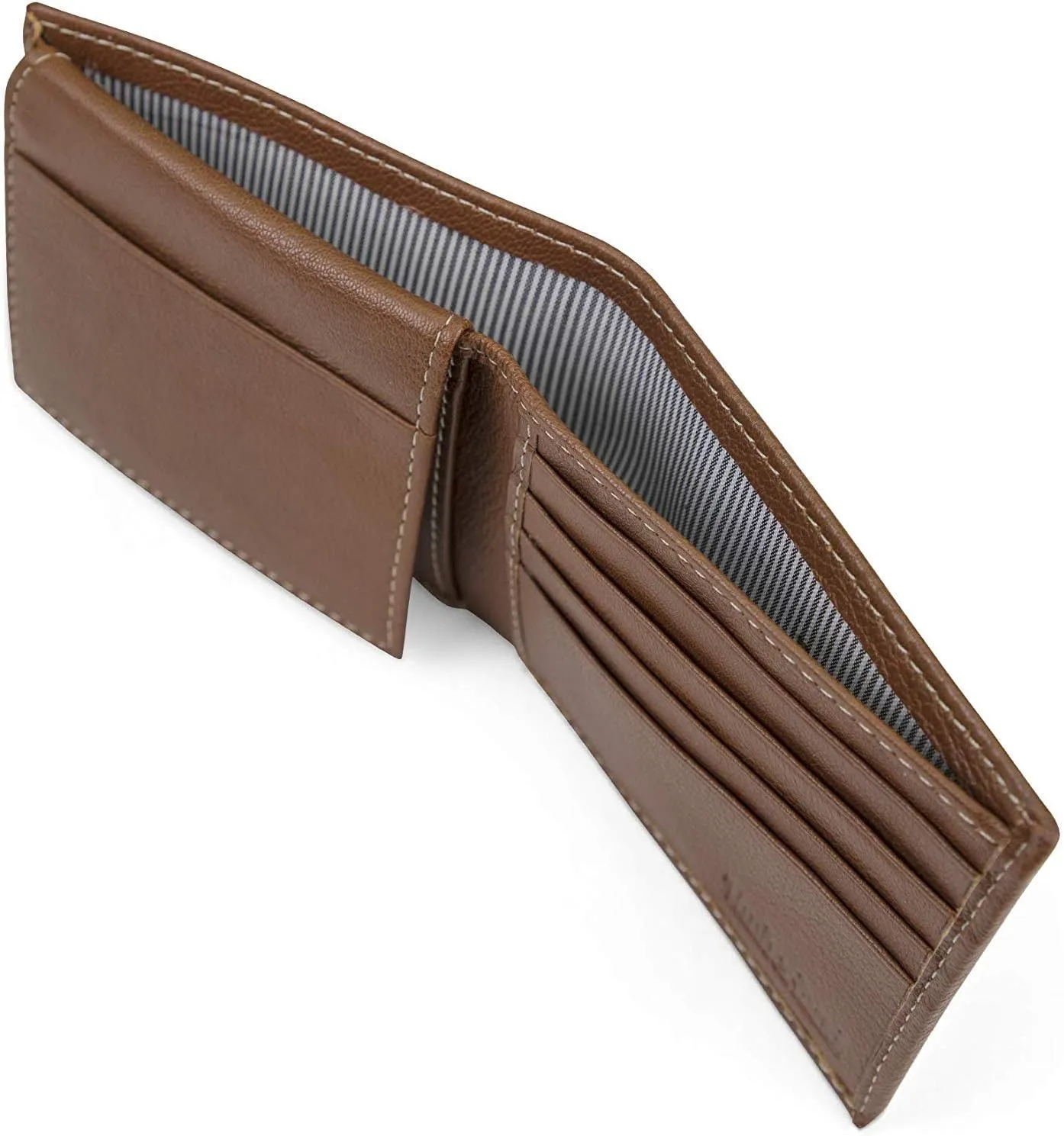 Timberland Men's Leather Wallet With Attached Flip Pocket, Tan, One Size