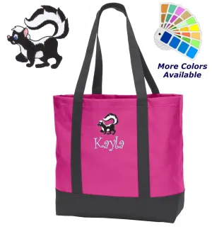 Timely delivery Custom-built Name Bag Perfect Gift with Skunk Your of Choice Tote Embroidered Personalized