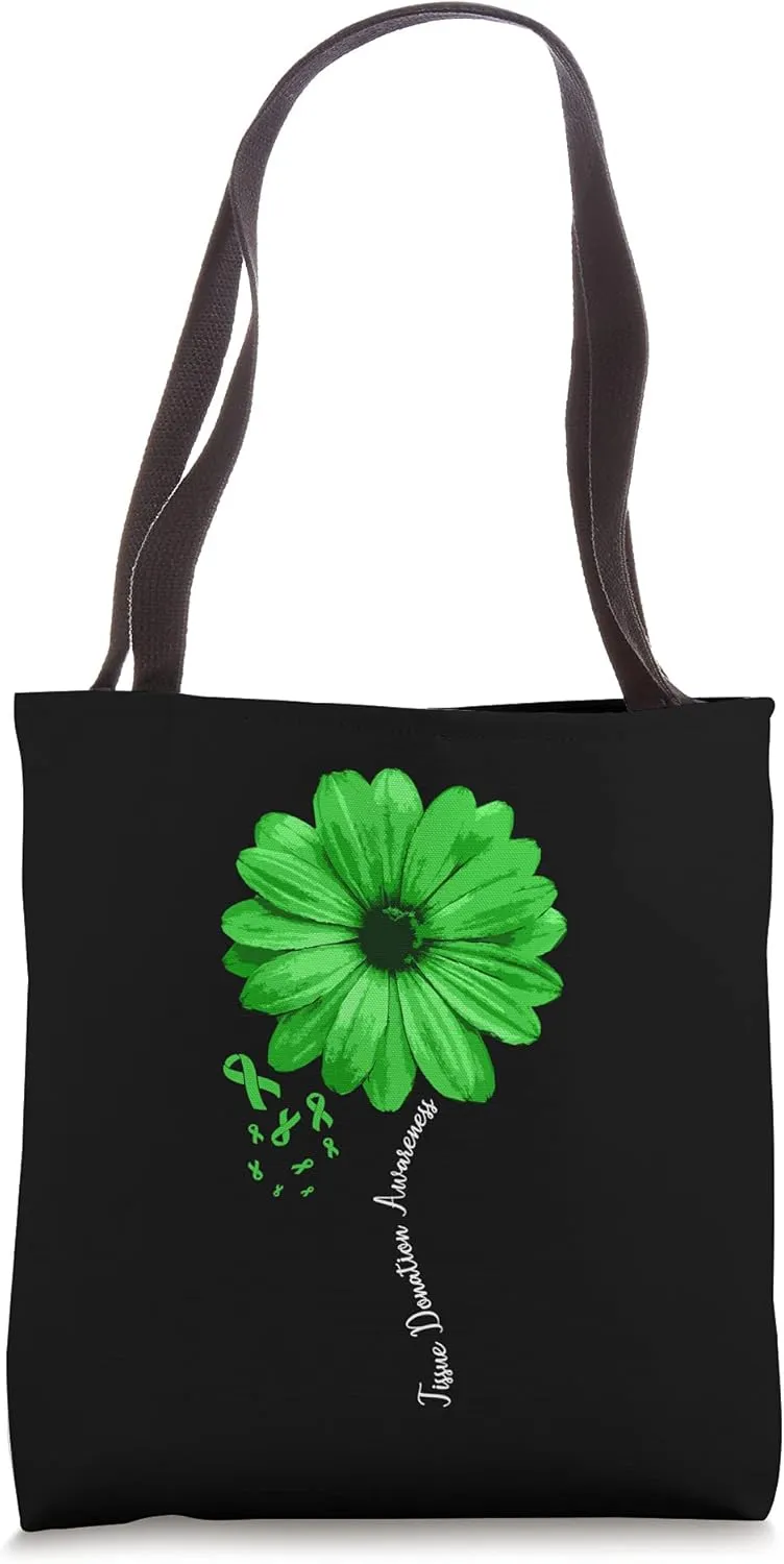 Tissue Donation Awareness Warrior Pretty Ribbon Tote Bag