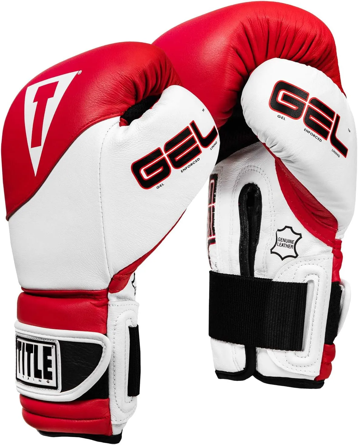Title Boxing Gel Suspense Training Gloves, Red/White, 16 oz