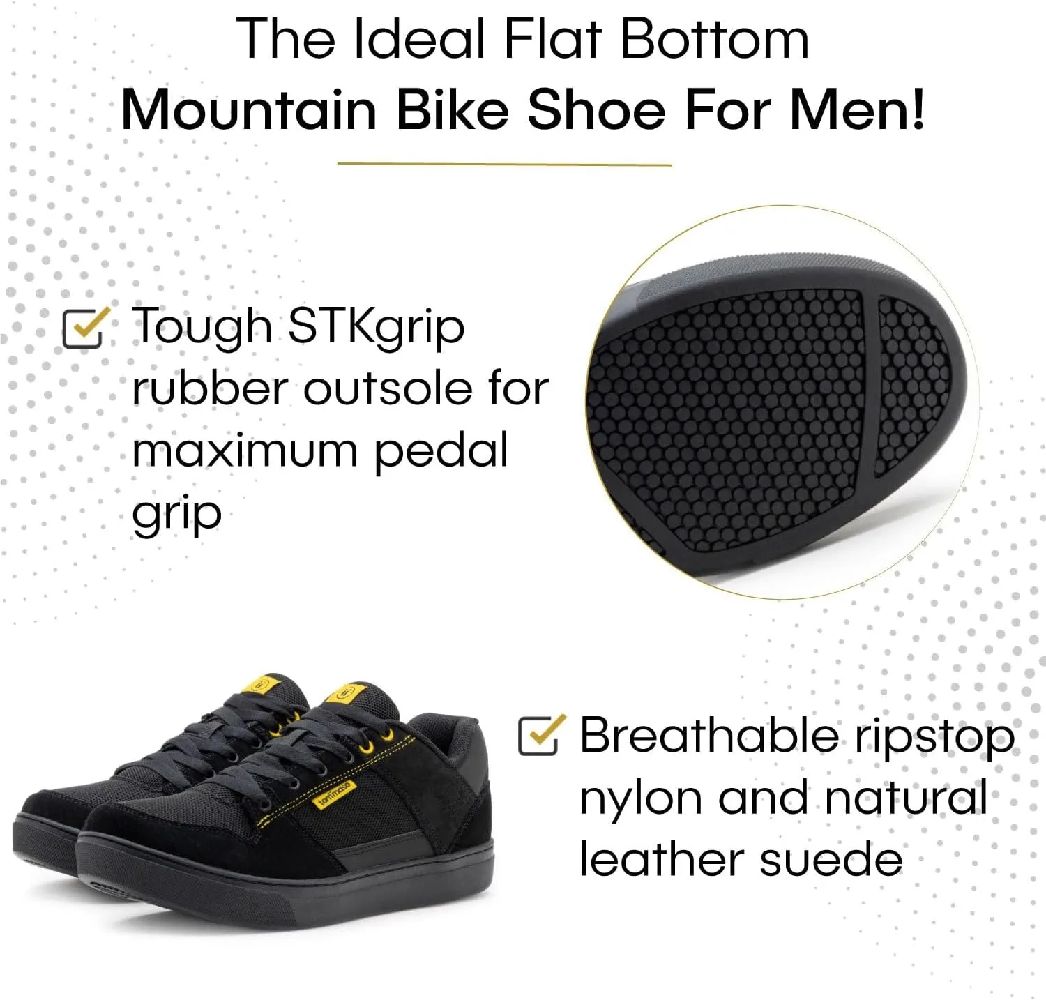 Tommaso MTB & Gravel Cycling Shoes-Comfortable Mens Mountain Bike Shoes for Off-Road"-"Ride Concepts