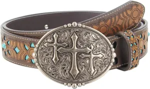 TOPACC Womens Mens Western Belt Cowboy Cowgirl Country Belt for Jeans Pants Rodeo Outfit
