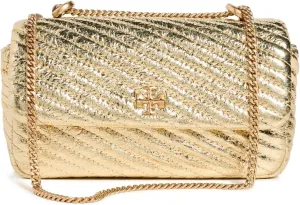 Tory Burch Women's Kira Metallic Moto Quilt Mini Flap Bag